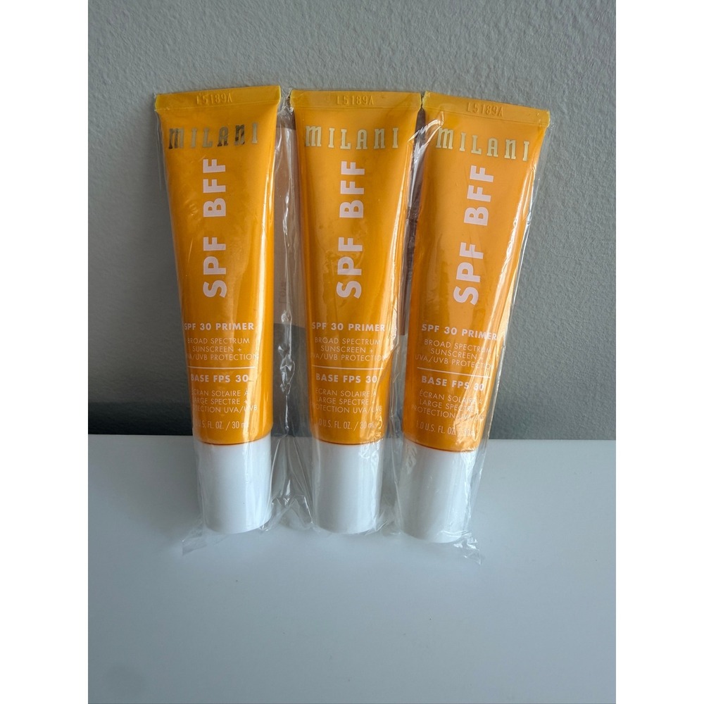 Milani SPF BFF Face Primer 3 Pack 1oz SPF 30 Broad Spectrum NWT 07/2027